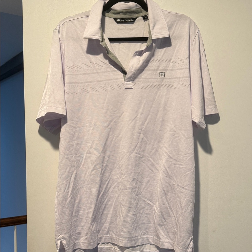 Travis Mathew Light Gray Polo Shirt